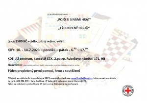 Příměstský tábor na téma POJĎ SI S NÁMI HRÁT - TÝDEN PLNÝ HER